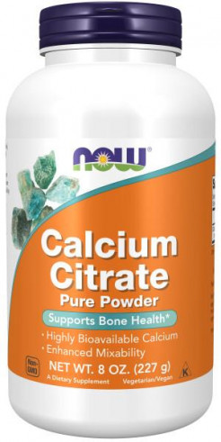 NOW Calcium Citrate Powder, Кальций Цитрат Порошок, 227 гр