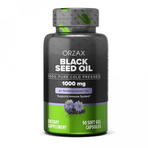 Orzax Black Seed Oil, Масло Черного Тмина 1000 мг, 90 капсул
