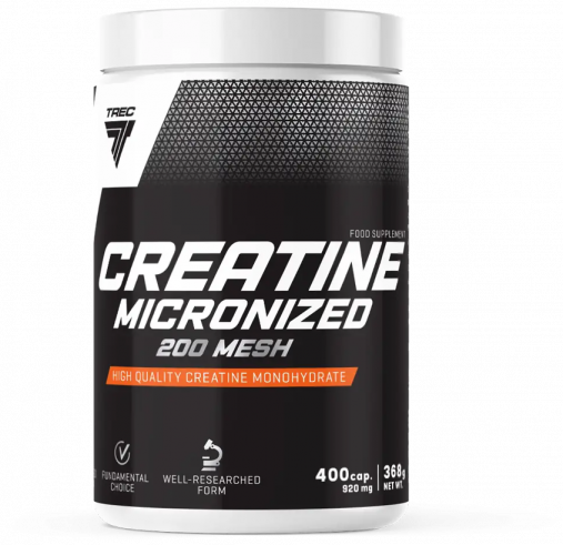 Trec Nutrition Creatine Micronized 200 mesh, Микронизированный Моногидрат Креатина, 400 капсул
