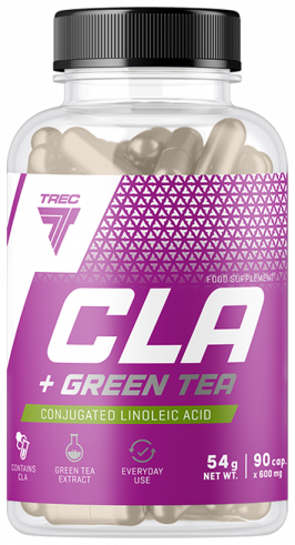Trec Nutrition CLA + Green Tea, Линолевая кислота + Экстракт зеленого чая, 90 капсул