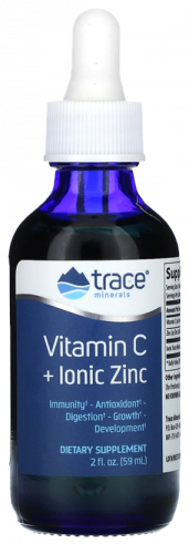 Trace Minerals Zinc + Vitamin C, Цинк + Витамин С, 59 мл