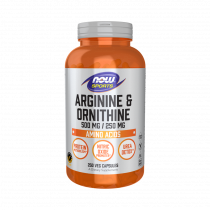 NOW Arginine &amp; Ornithine 500 mg / 250 mg, 250 капсул